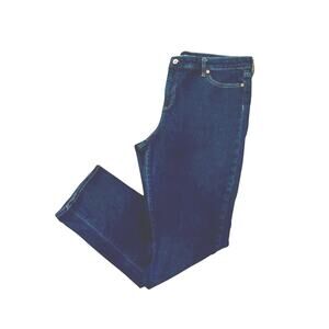 Lands End Fit 2 Straight Leg Denim Jeans Casual Pants Cotton elastane womens 18